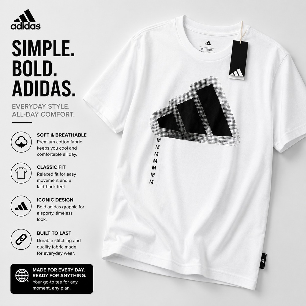 ADIDAS/SPORT MEN'S T-SHIRT/SIZE M/NWT/MSAATSW2091326